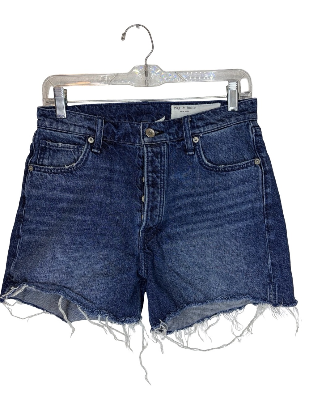 rag & bone vintage high rise cut off denim shorts size 27